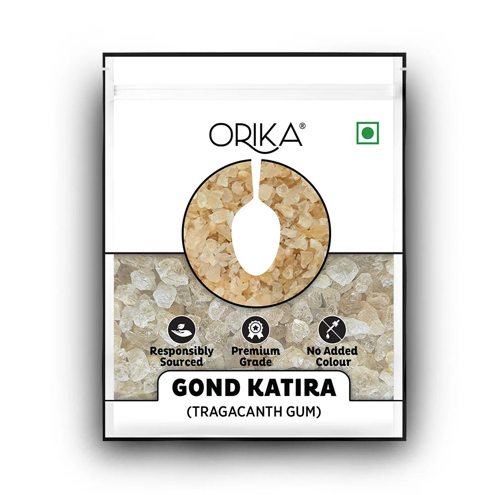 Orika Gond Katira (Tragacanth Gum) โ 80g | Natural Cooling Agent | Premium Quality | For Sharbat, Desserts & Ayurvedic Use - Orika Spices India